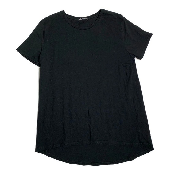 Zara high-low hem basic tee shirt - Picture 1 of 6